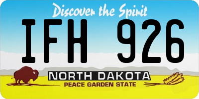 ND license plate IFH926