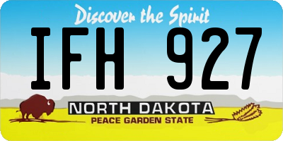 ND license plate IFH927