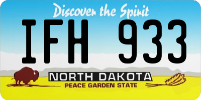 ND license plate IFH933