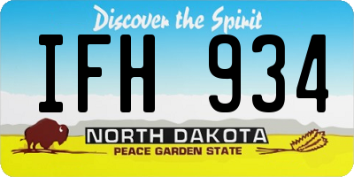 ND license plate IFH934