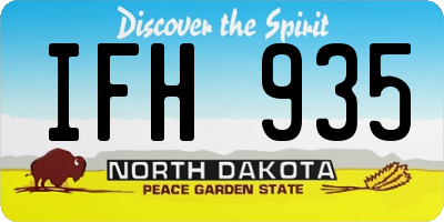 ND license plate IFH935