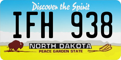 ND license plate IFH938
