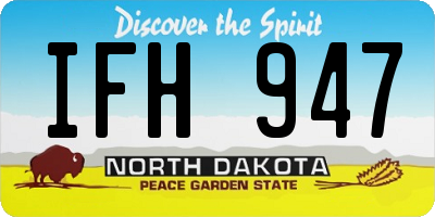 ND license plate IFH947