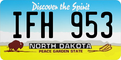 ND license plate IFH953