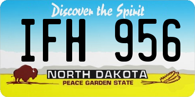 ND license plate IFH956