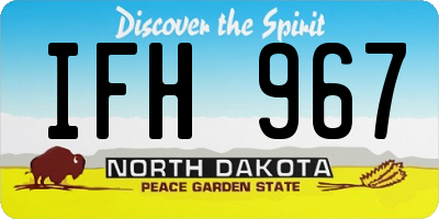 ND license plate IFH967