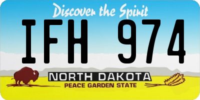 ND license plate IFH974