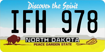 ND license plate IFH978