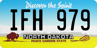 ND license plate IFH979
