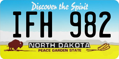 ND license plate IFH982