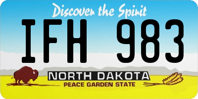 ND license plate IFH983