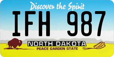 ND license plate IFH987