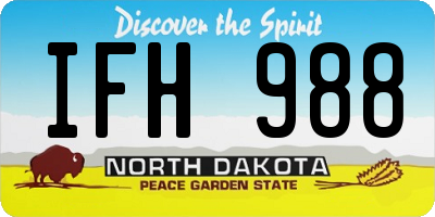 ND license plate IFH988