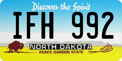 ND license plate IFH992