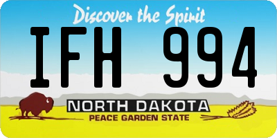 ND license plate IFH994