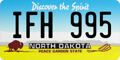 ND license plate IFH995