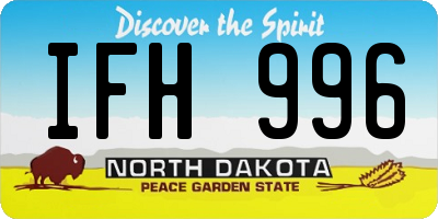 ND license plate IFH996