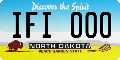 ND license plate IFI000
