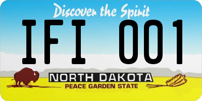 ND license plate IFI001