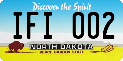 ND license plate IFI002