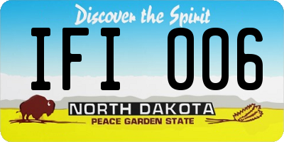 ND license plate IFI006