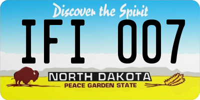 ND license plate IFI007