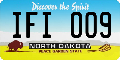 ND license plate IFI009