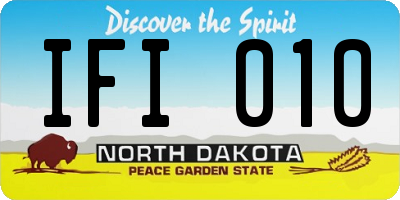 ND license plate IFI010