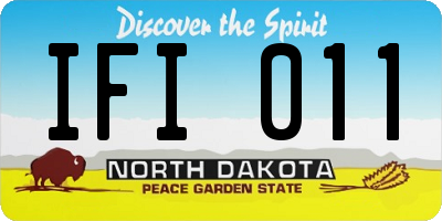 ND license plate IFI011