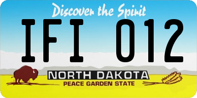 ND license plate IFI012