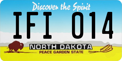 ND license plate IFI014
