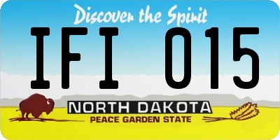 ND license plate IFI015