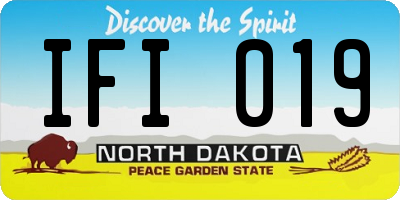 ND license plate IFI019