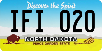ND license plate IFI020