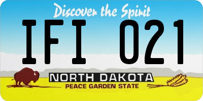 ND license plate IFI021
