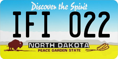 ND license plate IFI022