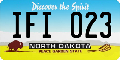 ND license plate IFI023
