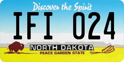 ND license plate IFI024