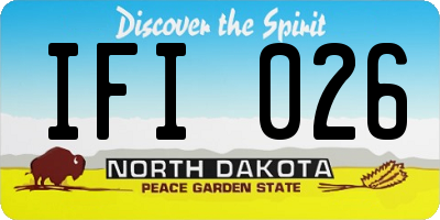 ND license plate IFI026