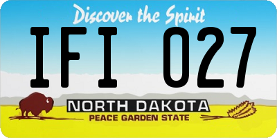 ND license plate IFI027