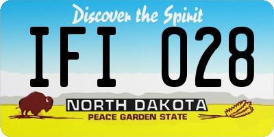 ND license plate IFI028