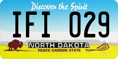 ND license plate IFI029