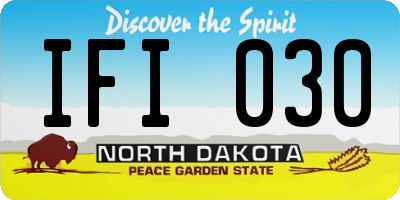 ND license plate IFI030
