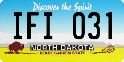 ND license plate IFI031