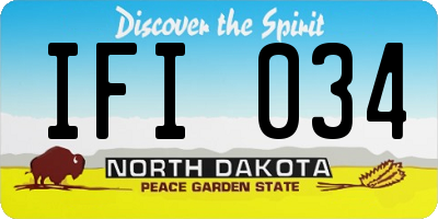 ND license plate IFI034