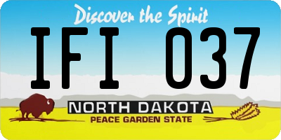 ND license plate IFI037