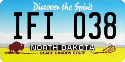 ND license plate IFI038