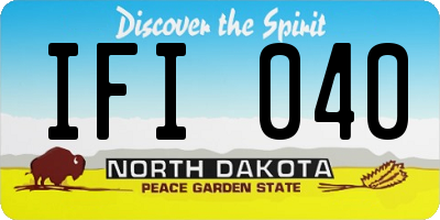 ND license plate IFI040