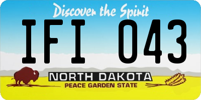 ND license plate IFI043