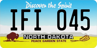 ND license plate IFI045